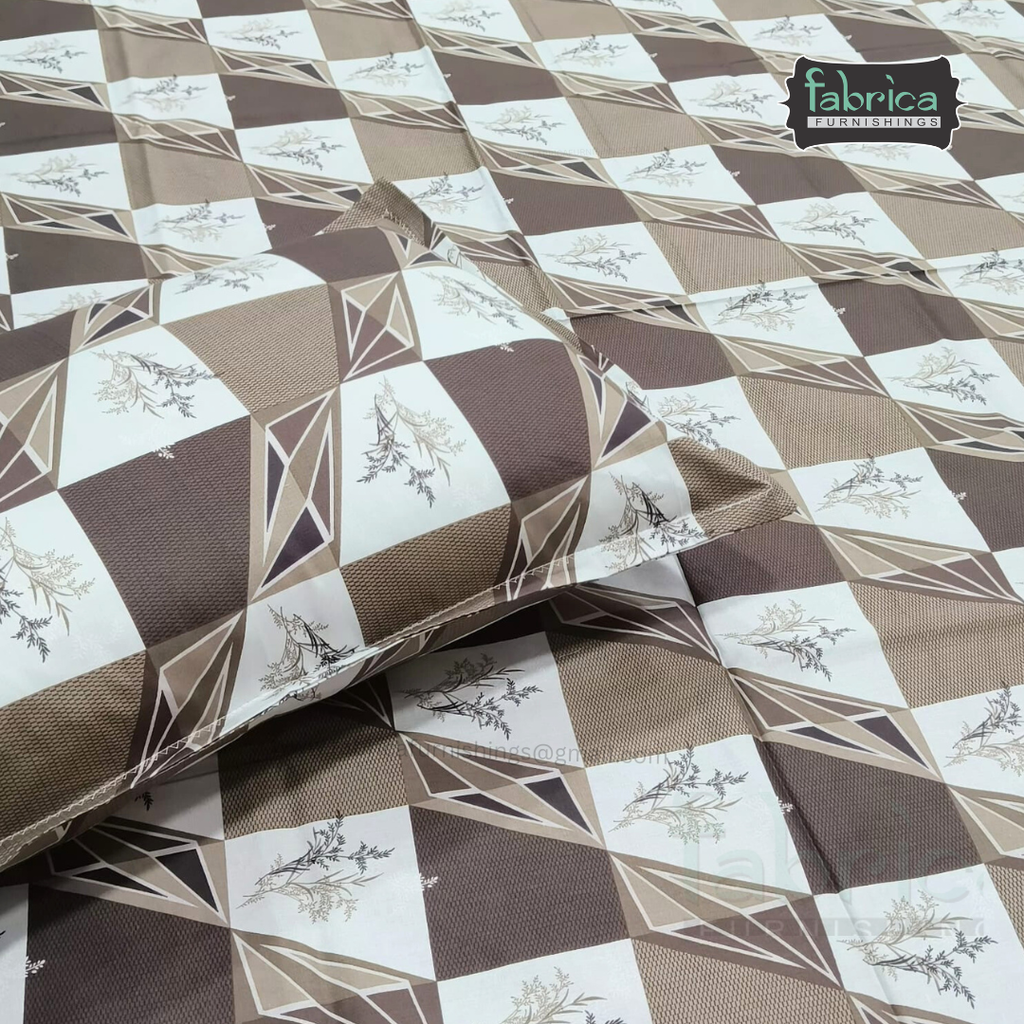 Hosta Printed Pure Cotton Single Bed Sheet