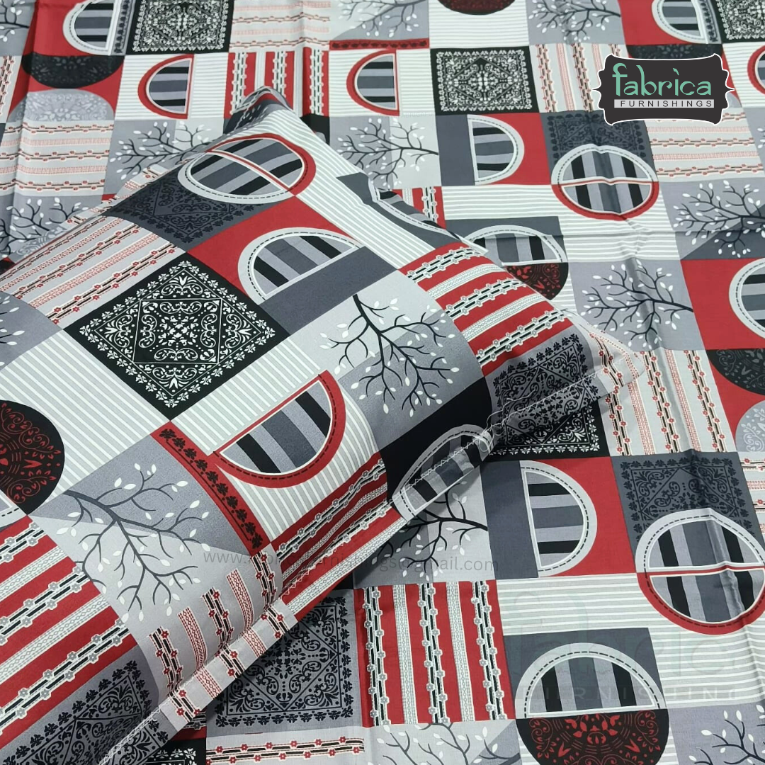 Hosta Printed Pure Cotton Single Bed Sheet