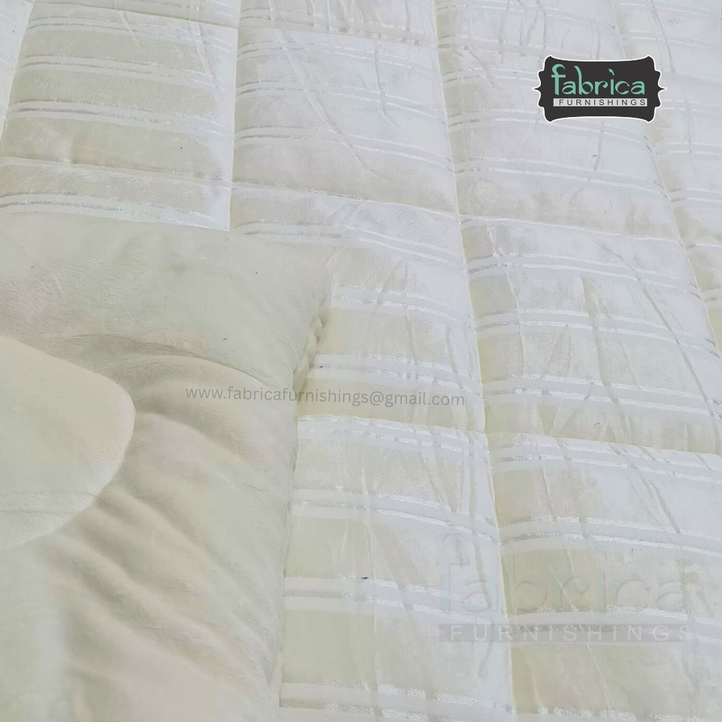 Elite Metalic Effect Solid Color Double Bed Reversible Winter Quilt