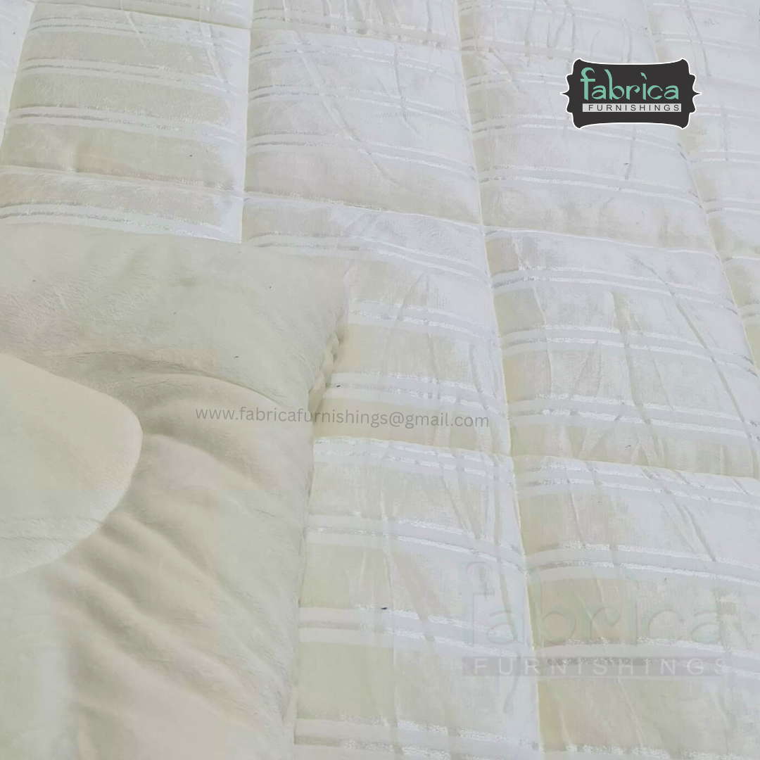 Elite Metalic Effect Solid Color Double Bed Reversible Winter Quilt