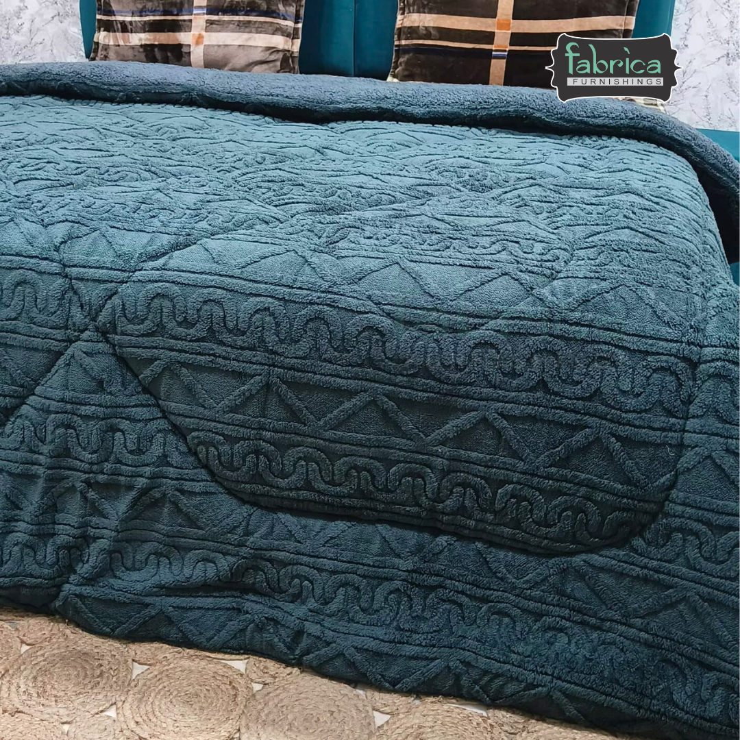 Polar Comfort King Size Solid Embossed Winter Quilts