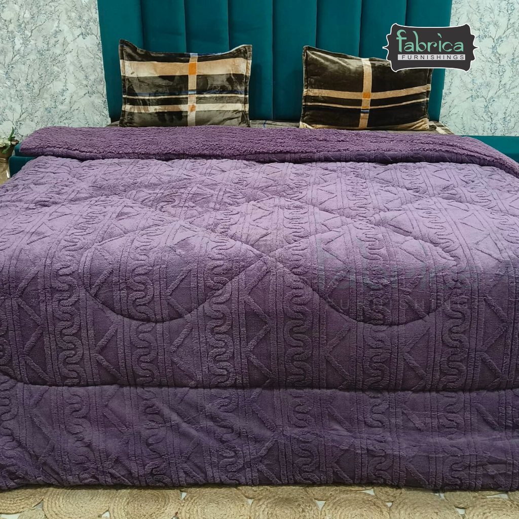 Polar Comfort King Size Solid Embossed Winter Quilts