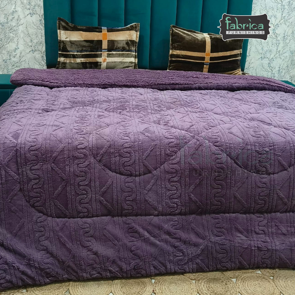 Polar Comfort King Size Solid Embossed Winter Quilts