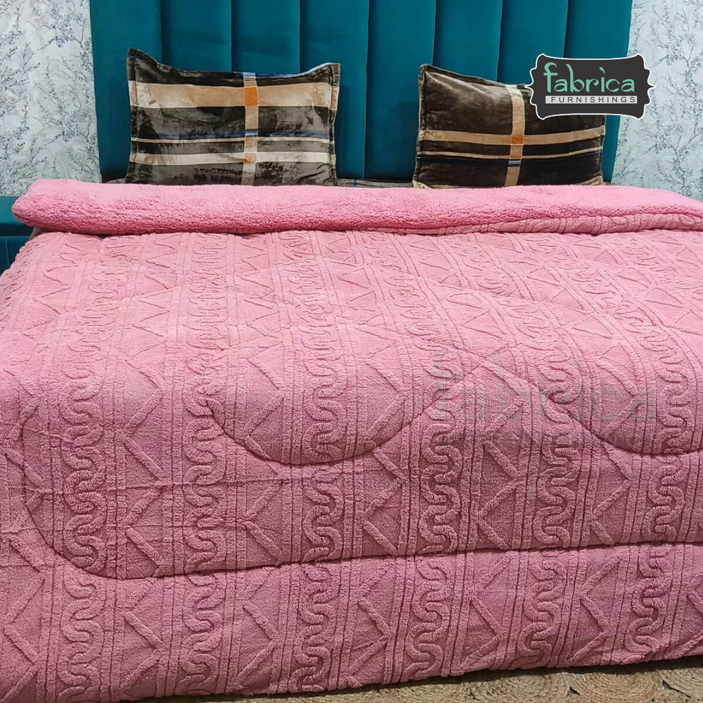 Polar Comfort King Size Solid Embossed Winter Quilts