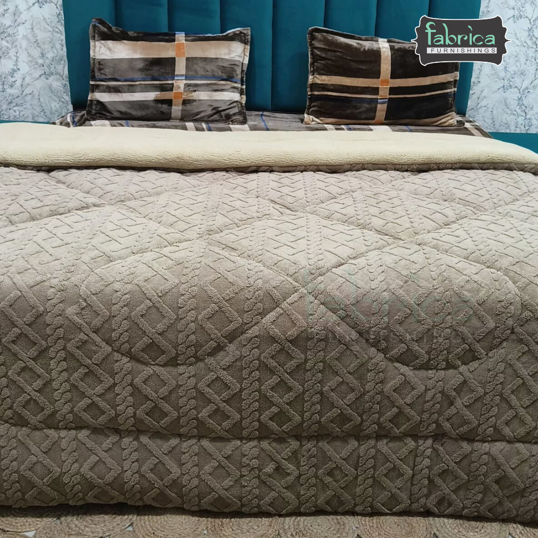 Polar Comfort King Size Solid Embossed Winter Quilts