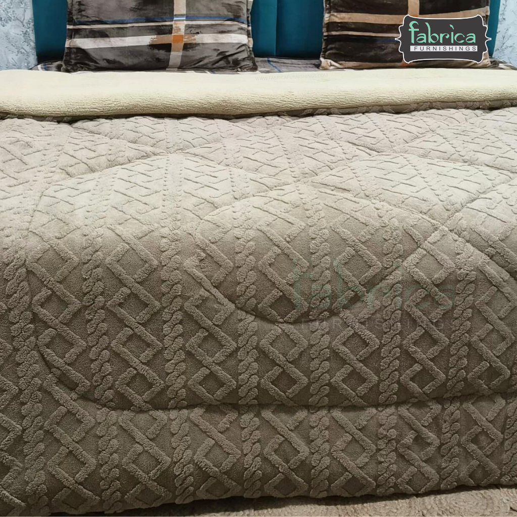 Polar Comfort King Size Solid Embossed Winter Quilts