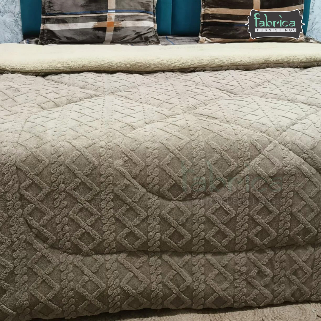 Polar Comfort King Size Solid Embossed Winter Quilts
