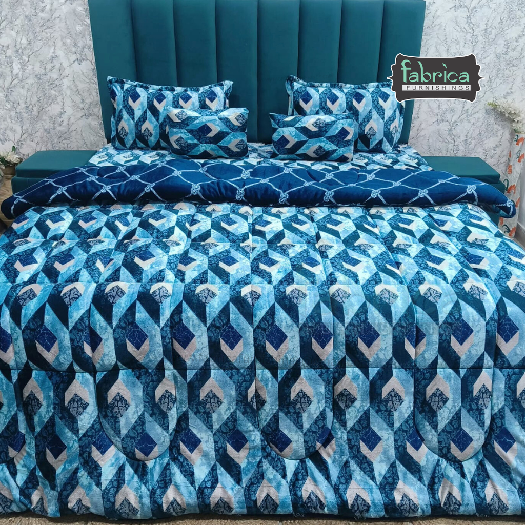 Berlin 6 pcs printed premium winter bedding set