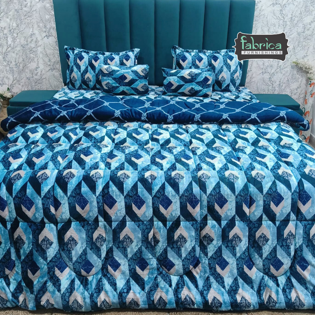 Berlin 6 pcs printed premium winter bedding set