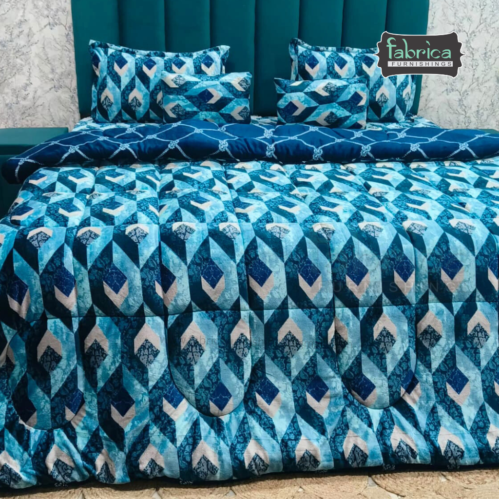 Berlin 6 pcs printed premium winter bedding set