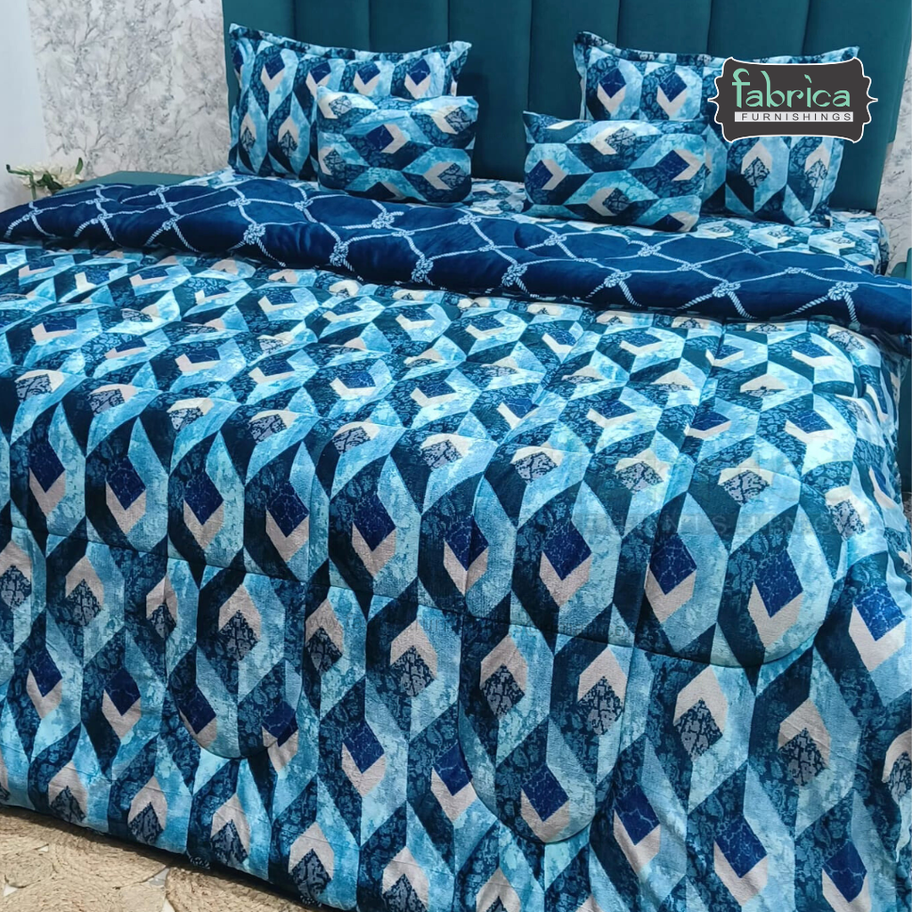 Berlin 6 pcs printed premium winter bedding set