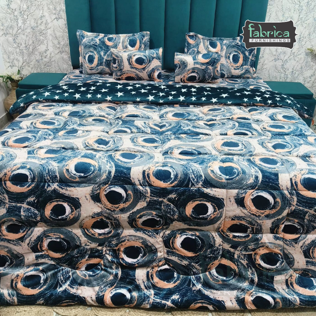 Berlin 6 pcs printed premium winter bedding set