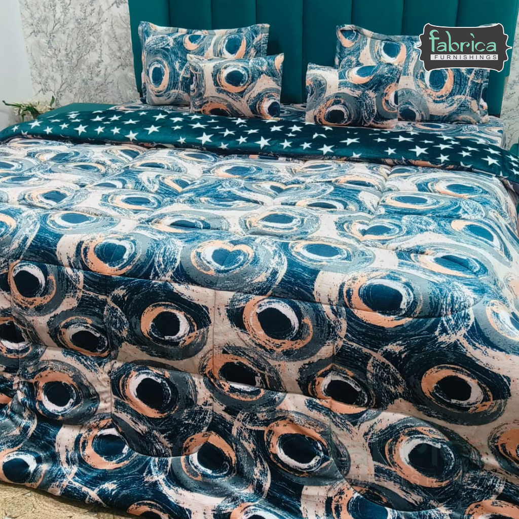 Berlin 6 pcs printed premium winter bedding set