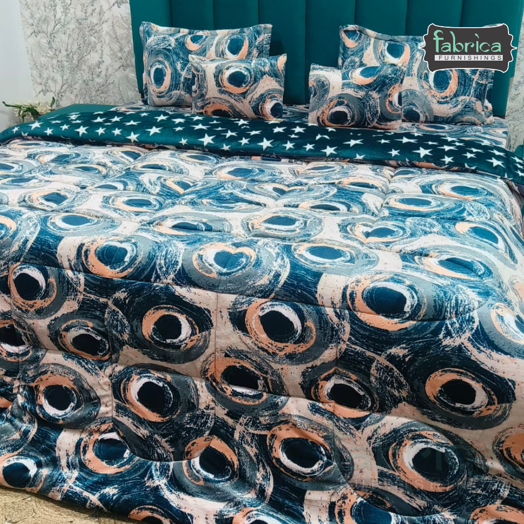 Berlin 6 pcs printed premium winter bedding set