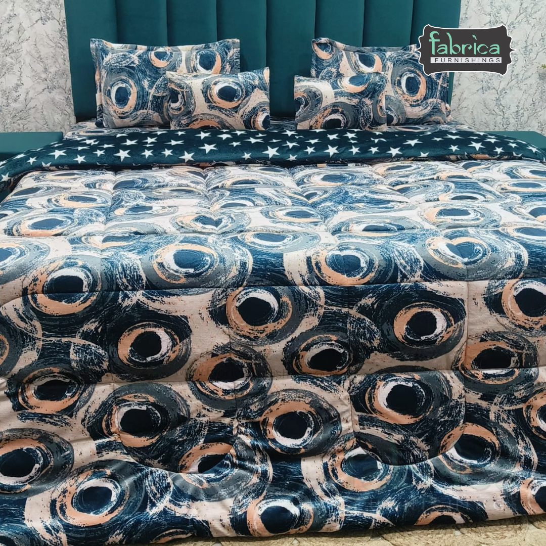 Berlin 6 pcs printed premium winter bedding set