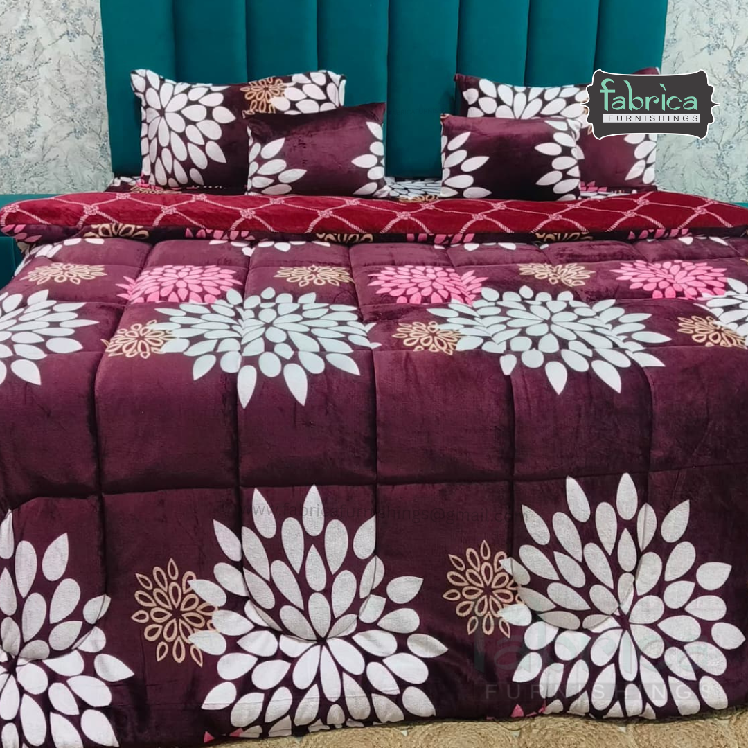 Berlin 6 pcs printed premium winter bedding set