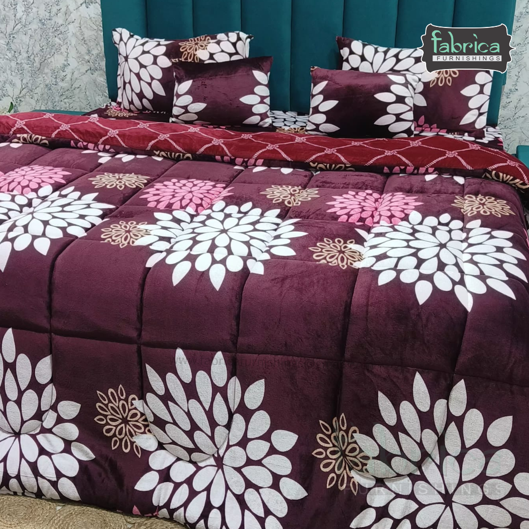 Berlin 6 pcs printed premium winter bedding set