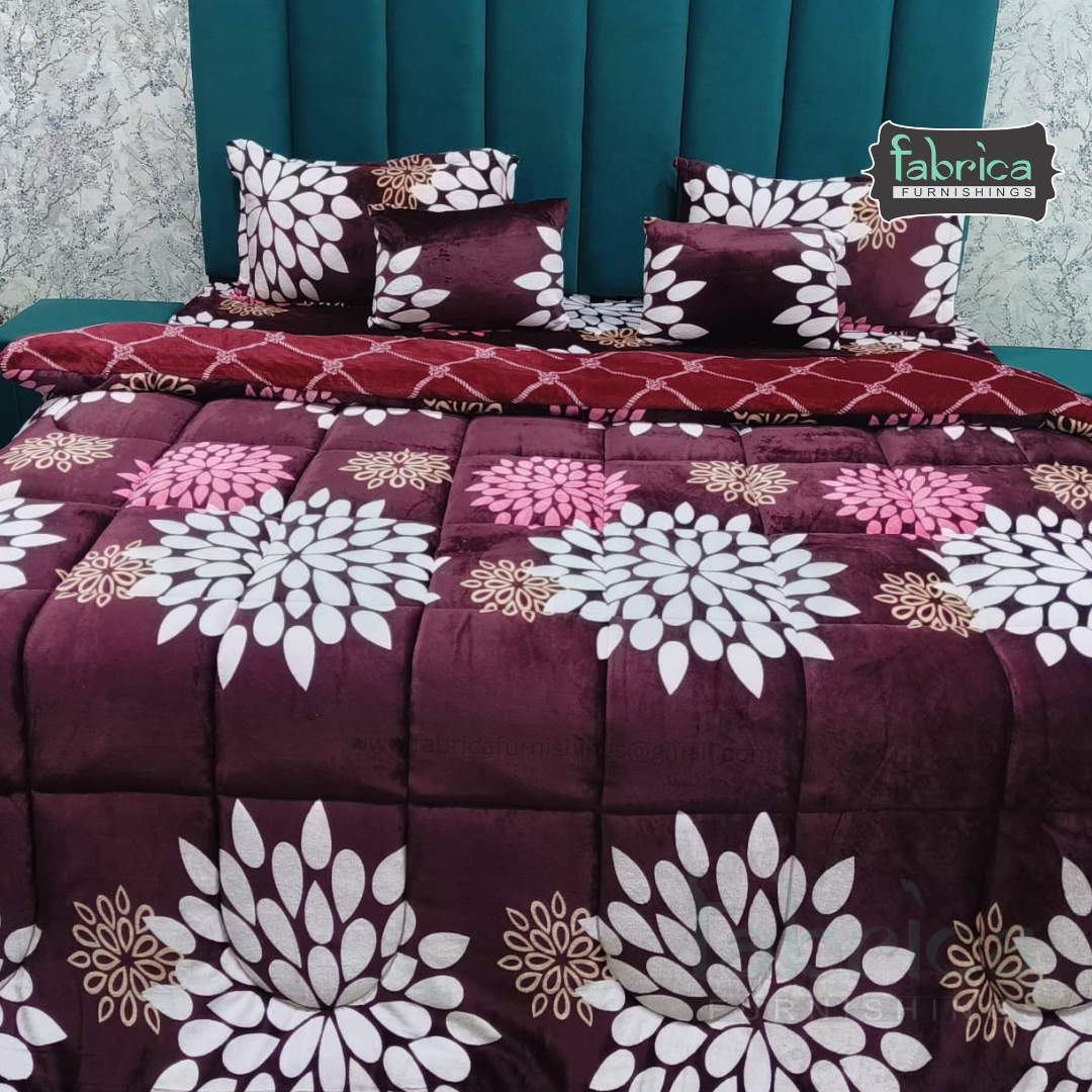 Berlin 6 pcs printed premium winter bedding set