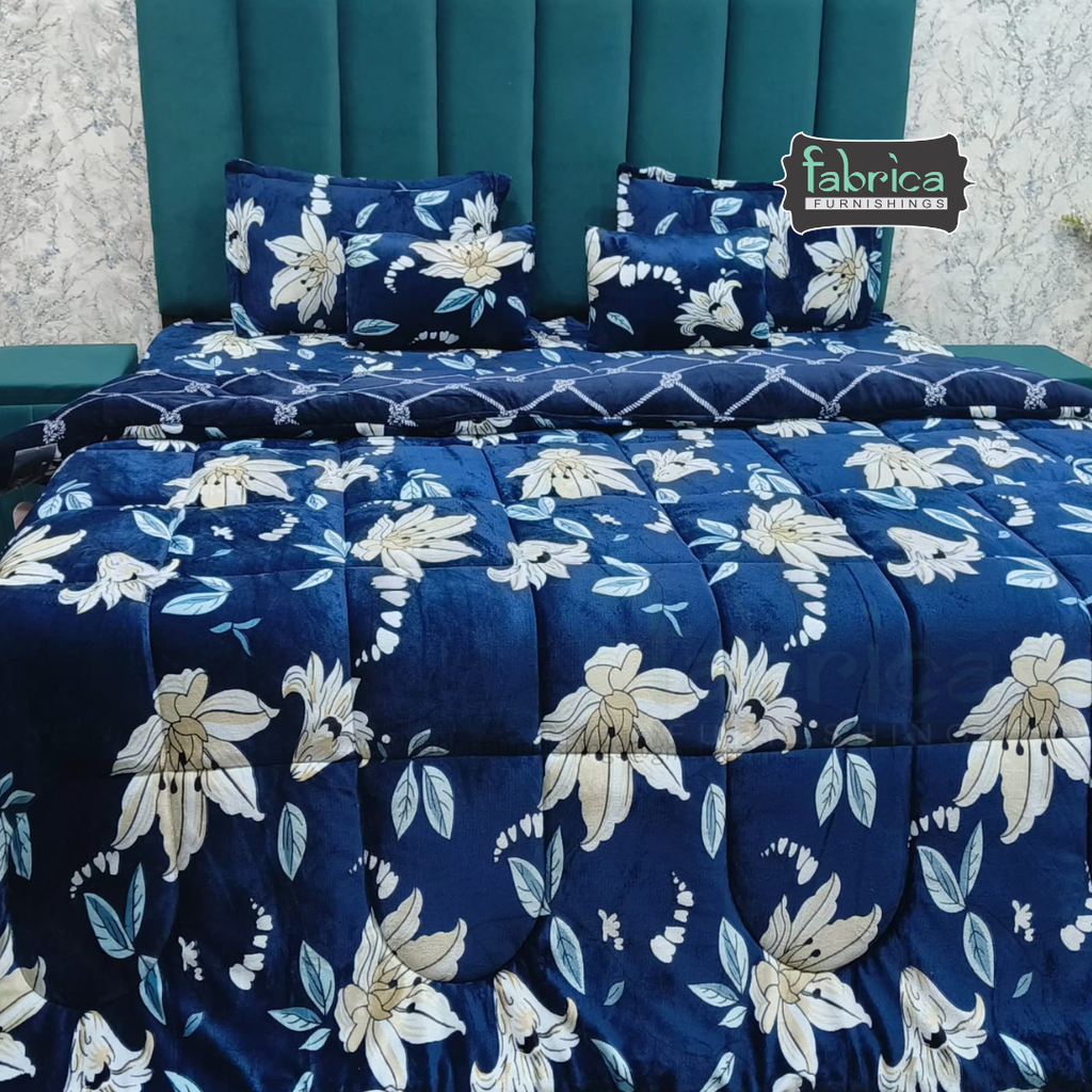 Berlin 6 pcs printed premium winter bedding set