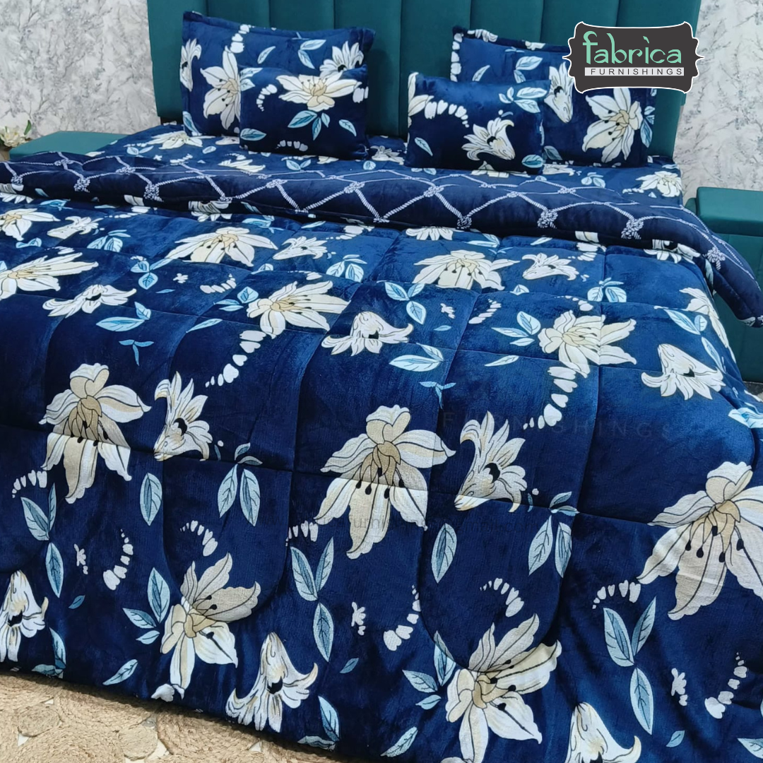 Berlin 6 pcs printed premium winter bedding set