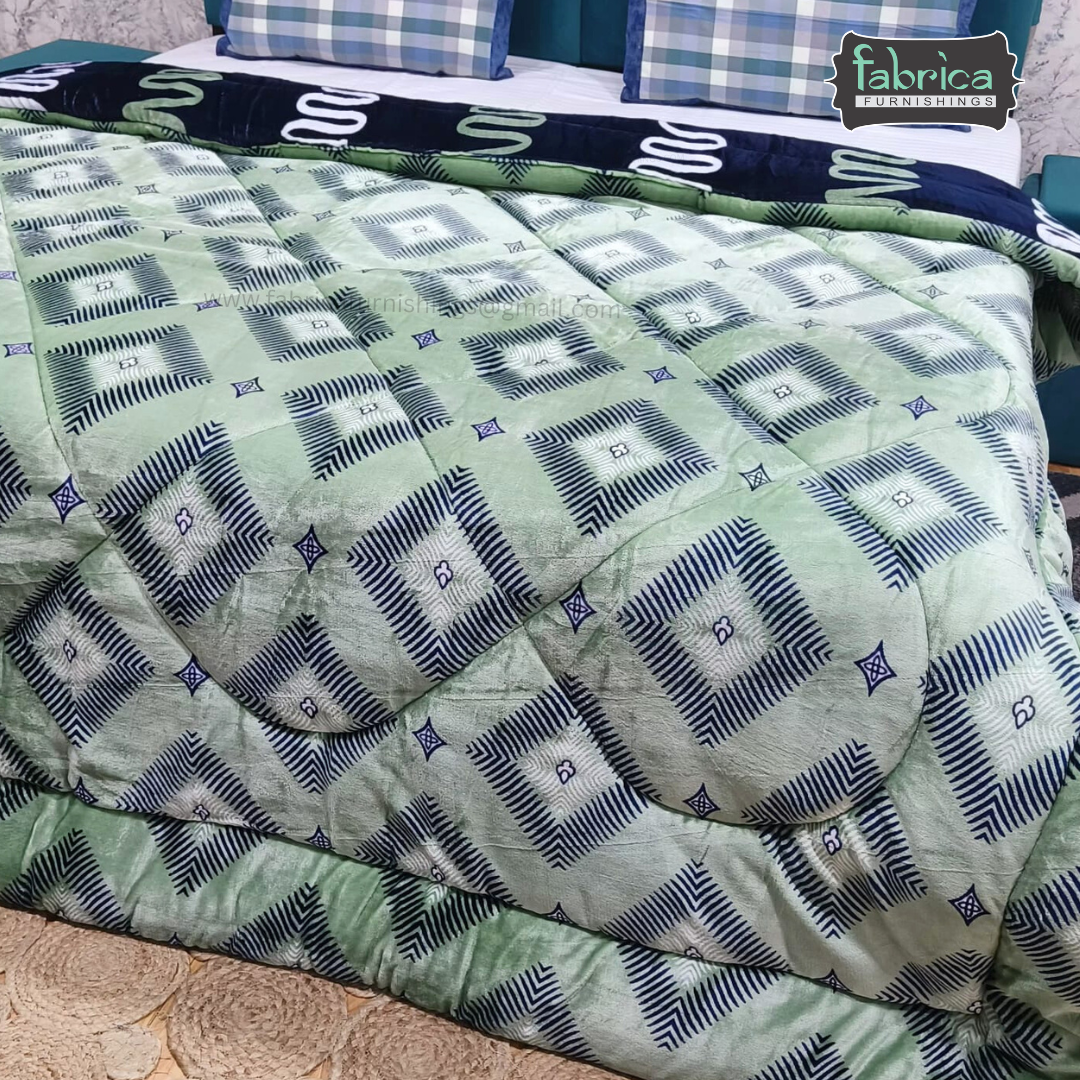 Bliss Printed Double Bed Reversible Winter  Quilt