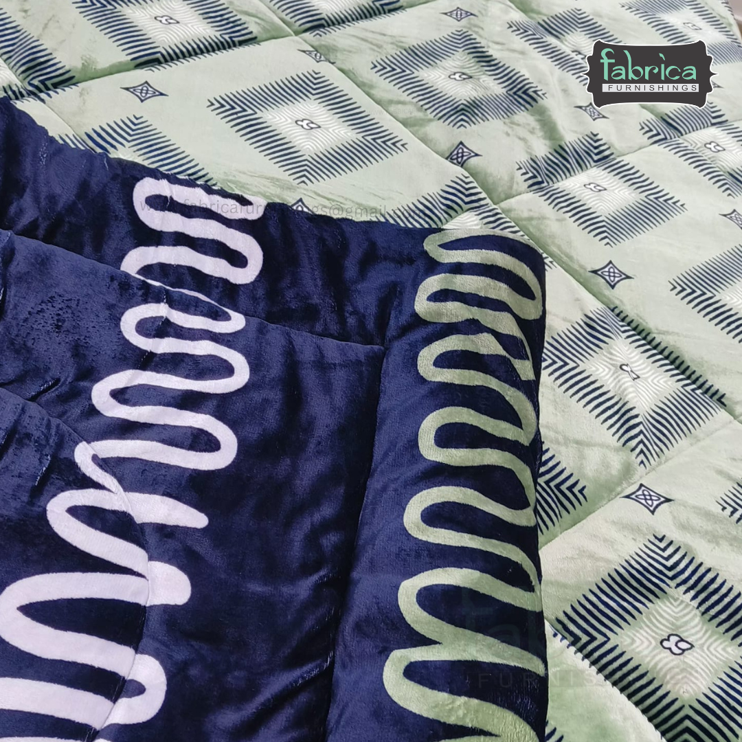 Bliss Printed Double Bed Reversible Winter  Quilt
