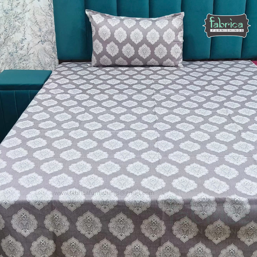 Calm Petals  Printed Pure Cotton Single Bed Sheet