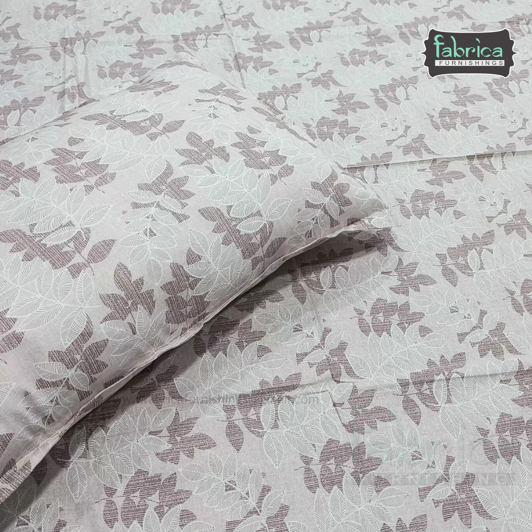 Calm Petals  Printed Pure Cotton Single Bed Sheet