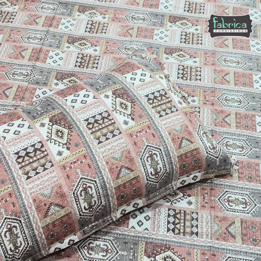 Calm Petals  Printed Pure Cotton Single Bed Sheet