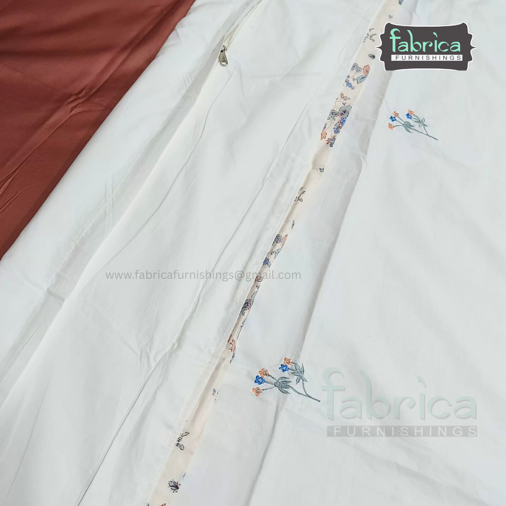 Heritage Weave Premium Single Bed Pure Cotton Embroidered AC Duvet Cover