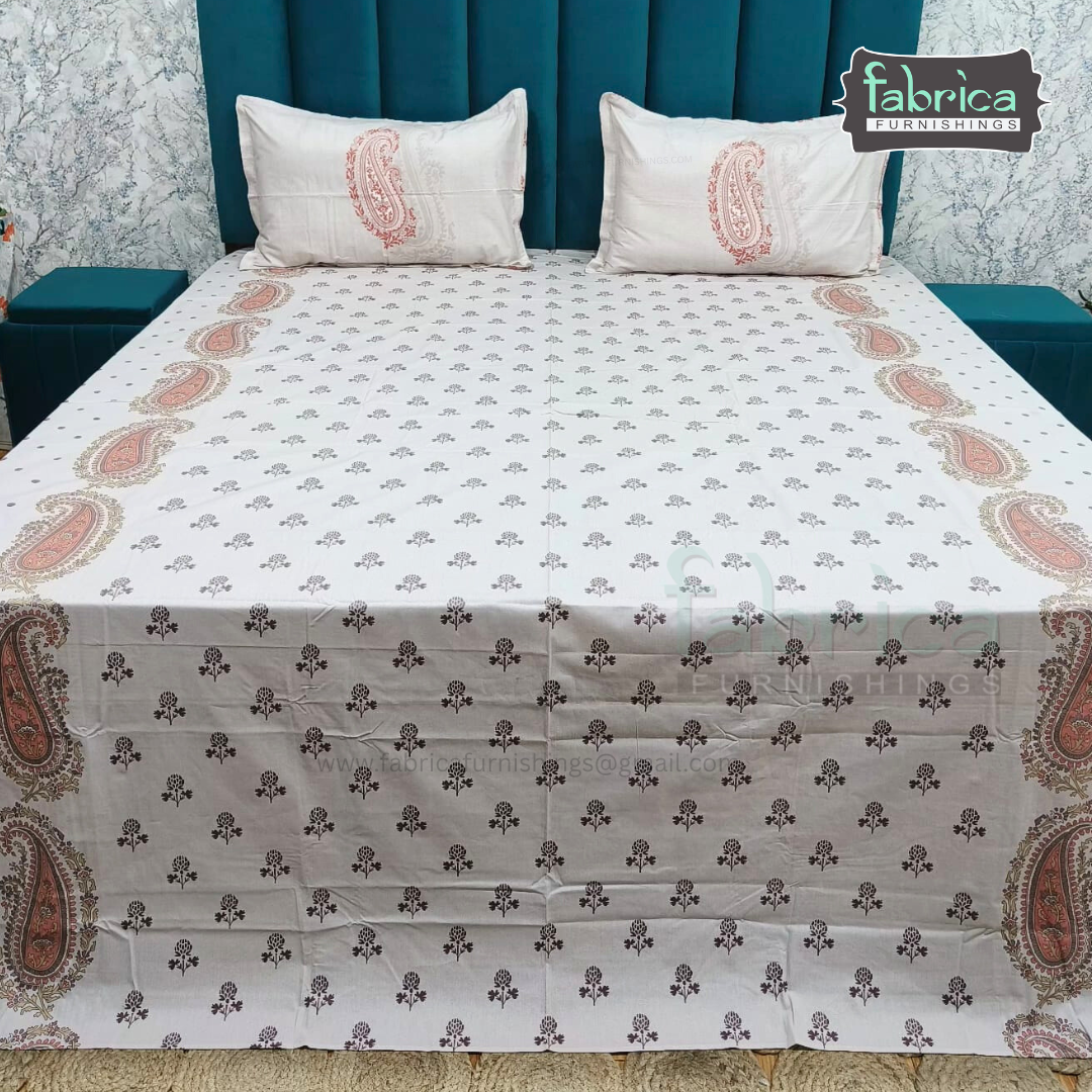 Irish printed  super king size pure cotton bedsheet