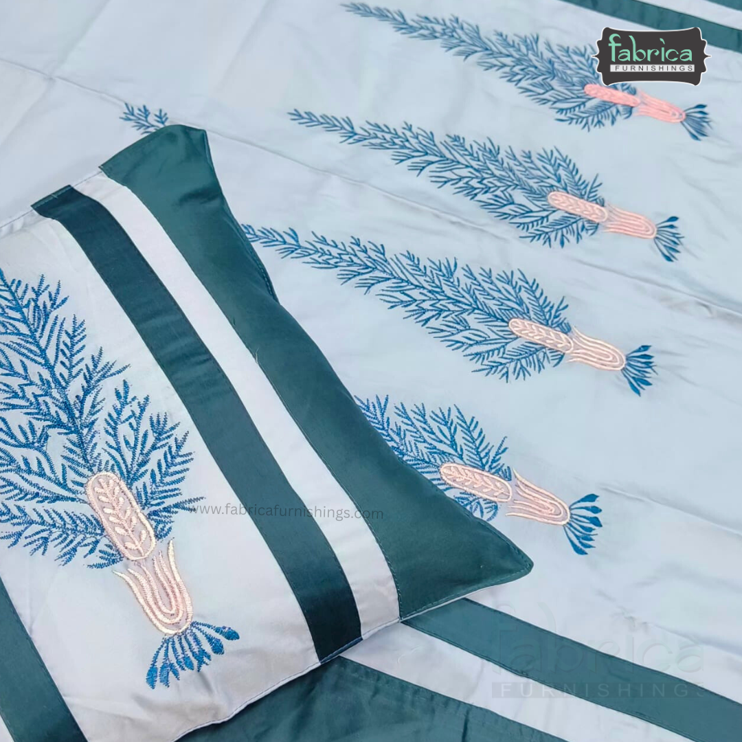 Decor Classic Designer Pure Cotton 8 Pcs Embroidered Diwan Set