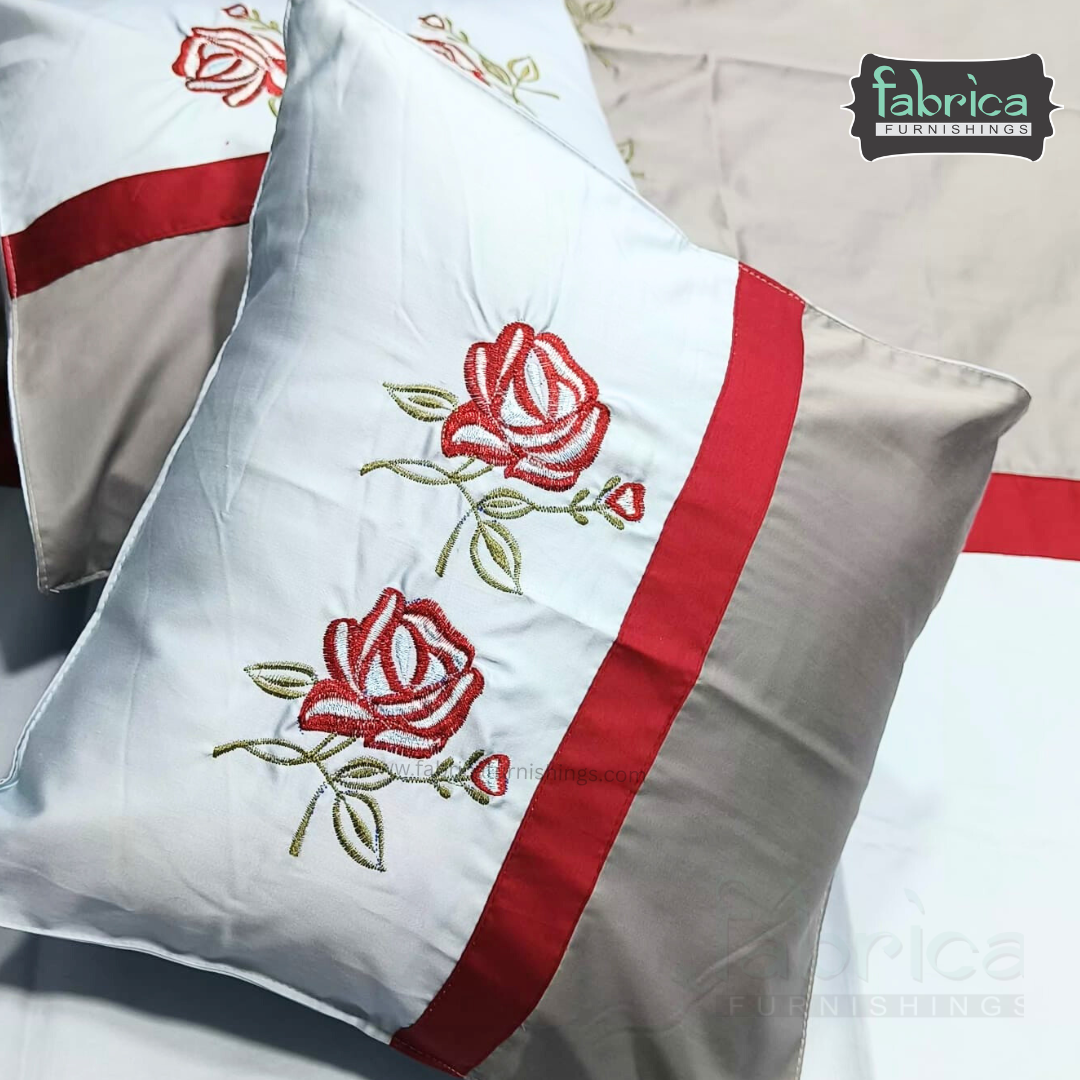Decor Classic Designer Pure Cotton 8 Pcs Embroidered Diwan Set
