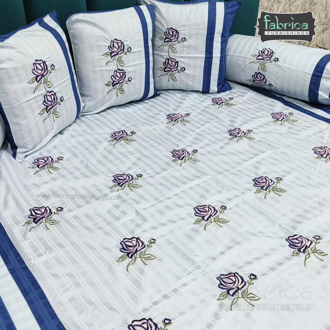 Decor Classic Designer Pure Cotton 8 Pcs Embroidered Diwan Set