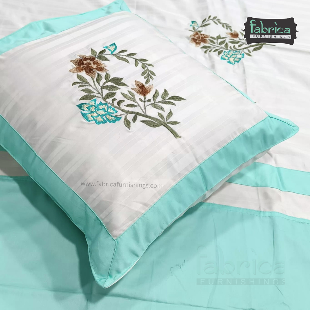 Decor Classic Designer Pure Cotton 8 Pcs Embroidered Diwan Set