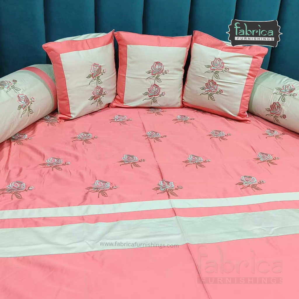 Decor Classic Designer Pure Cotton 8 Pcs Embroidered Diwan Set