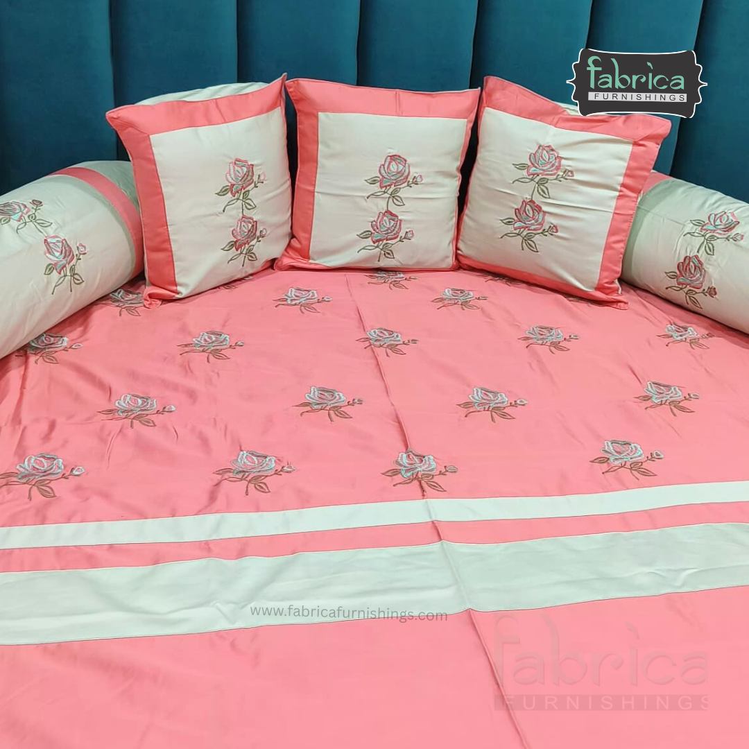 Decor Classic Designer Pure Cotton 8 Pcs Embroidered Diwan Set