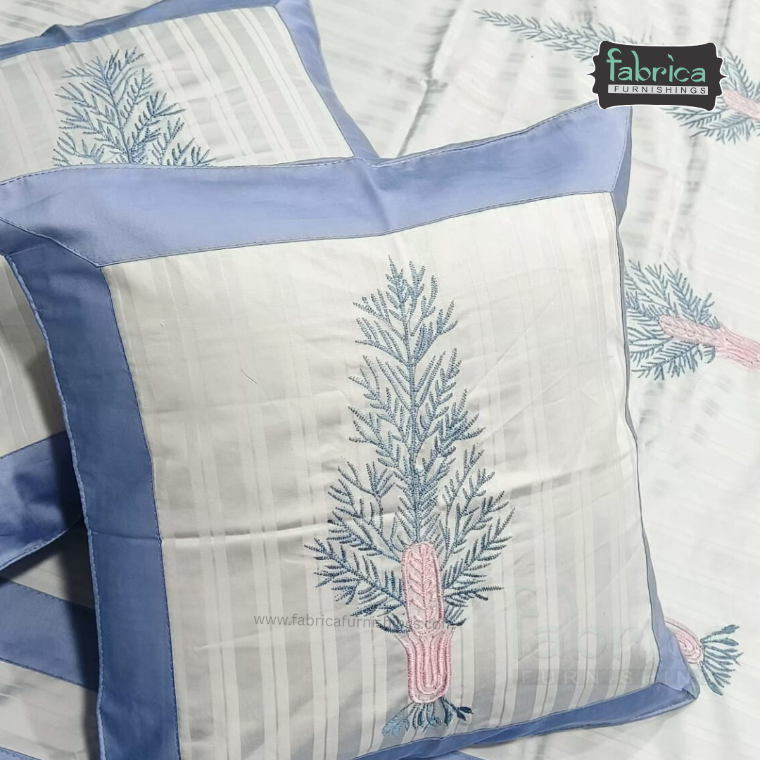 Decor Classic Designer Pure Cotton 8 Pcs Embroidered Diwan Set