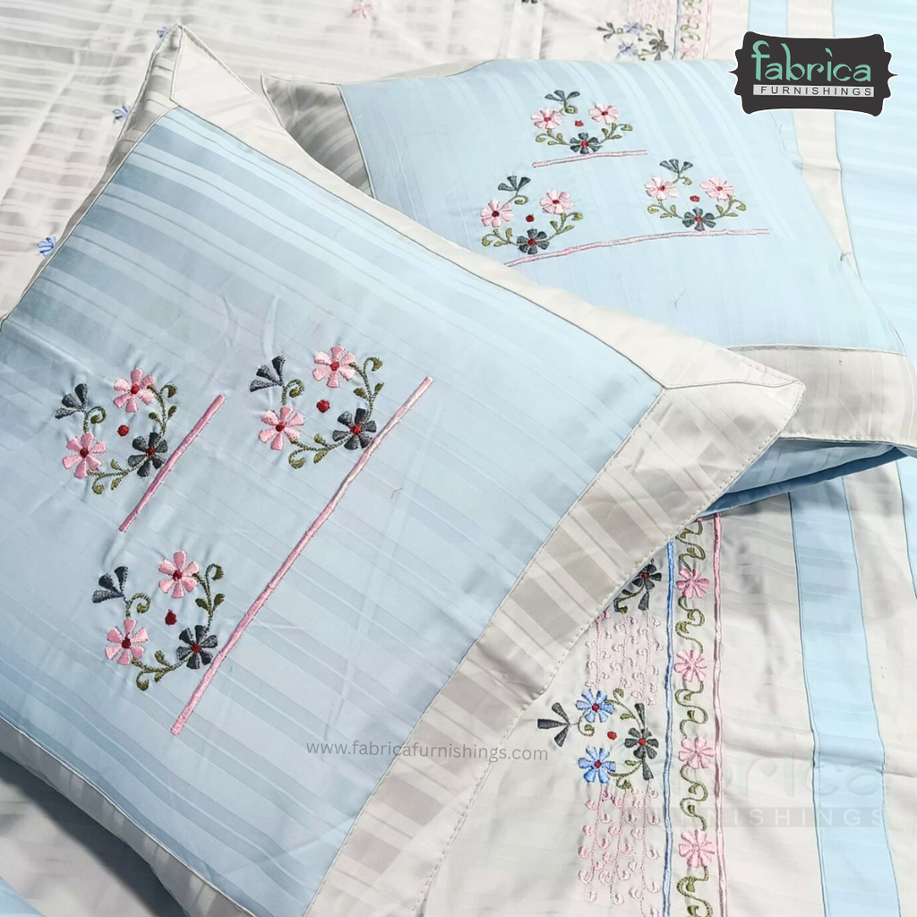 Decor Classic Designer Pure Cotton 8 Pcs Embroidered Diwan Set