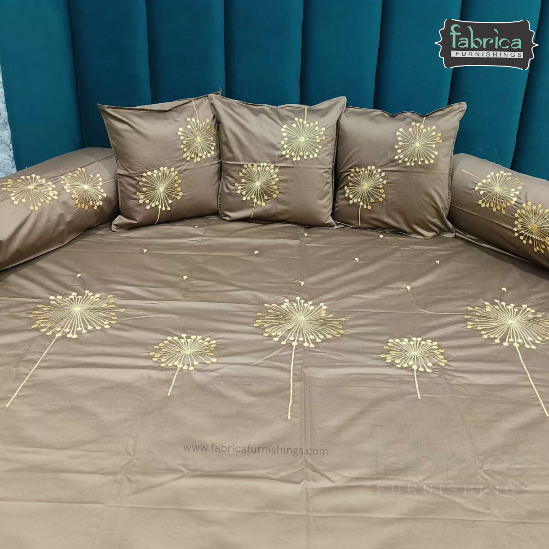 Decor Classic Designer Pure Cotton 8 Pcs Embroidered Diwan Set