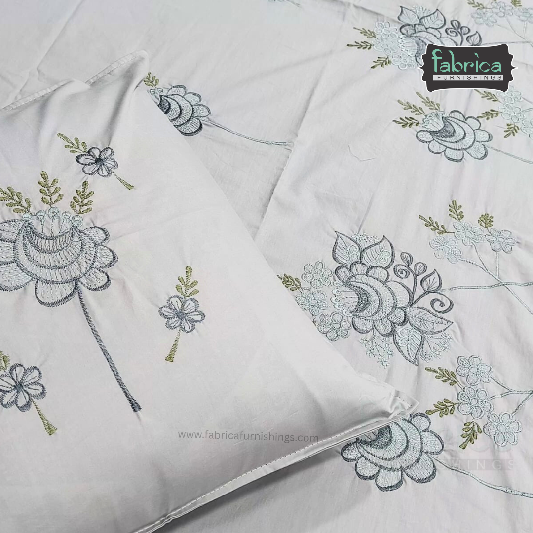 Decor Classic Designer Pure Cotton 8 Pcs Embroidered Diwan Set