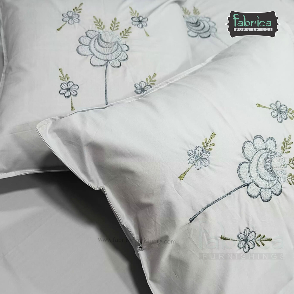 Decor Classic Designer Pure Cotton 8 Pcs Embroidered Diwan Set