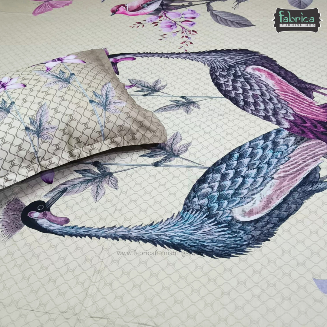 Digital Raga Printed King Size (400 Tc) Pure Cotton Bedsheet