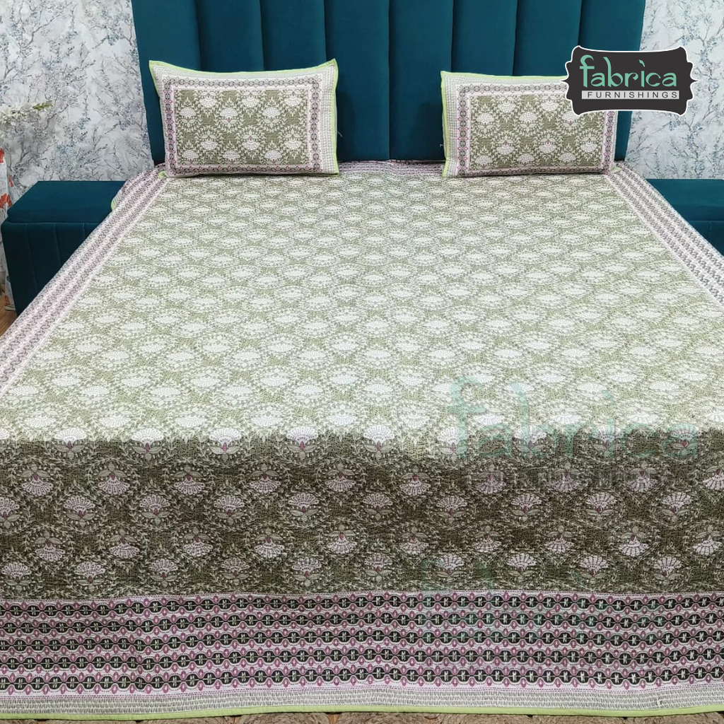 Rajwada Handblock Quilted Reversible Pure Cotton Bedcover