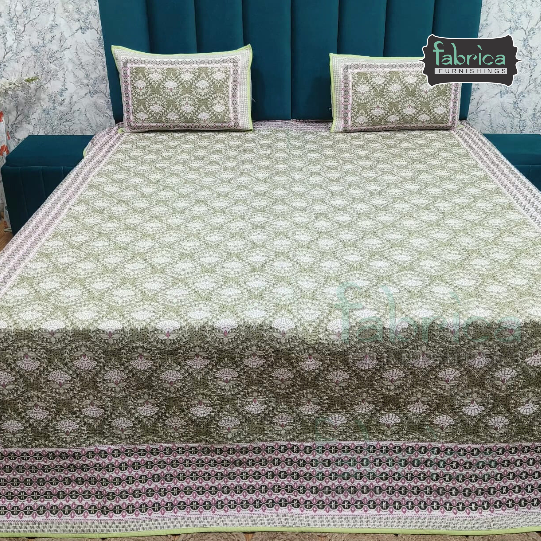 Rajwada Handblock Quilted Reversible Pure Cotton Bedcover