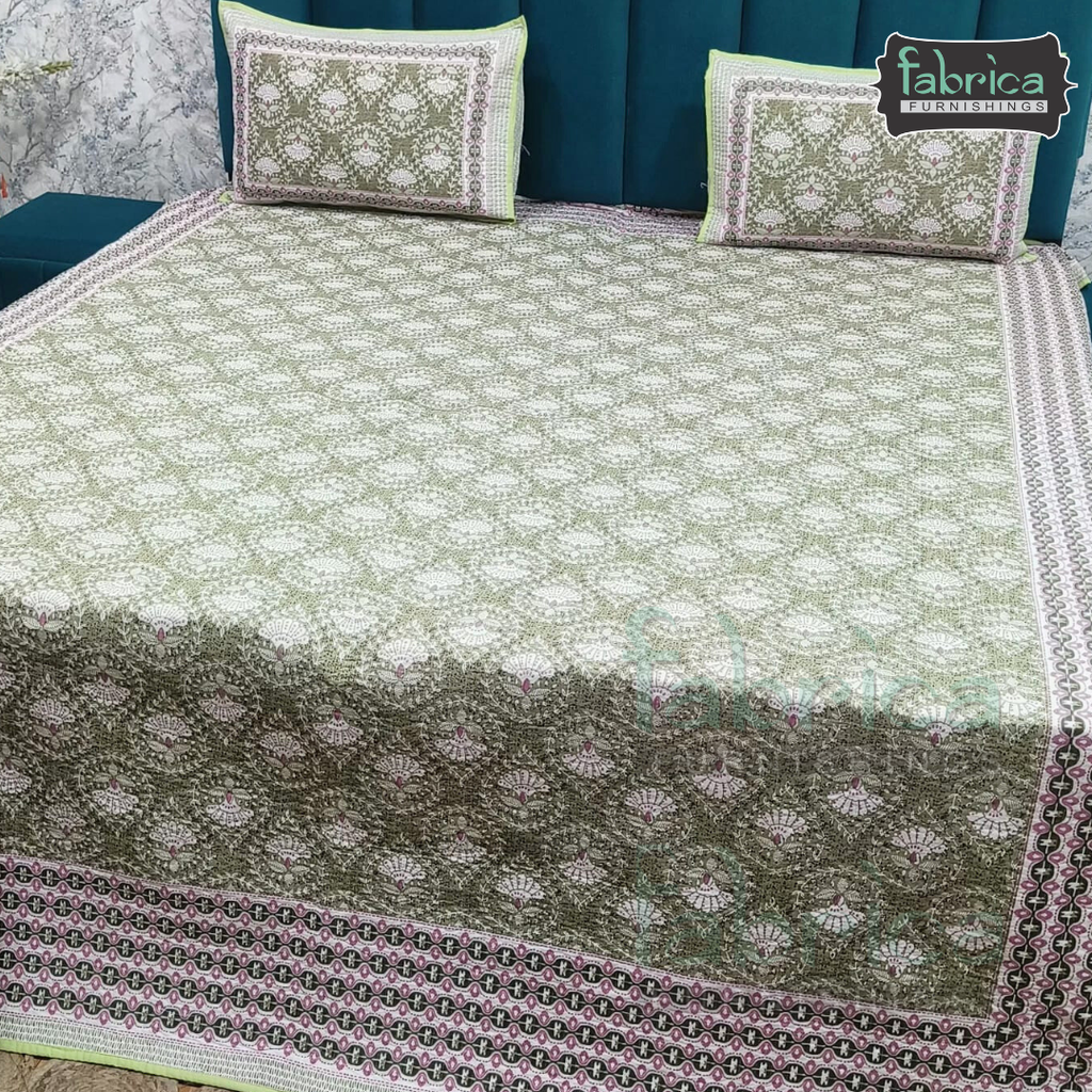 Rajwada Handblock Quilted Reversible Pure Cotton Bedcover