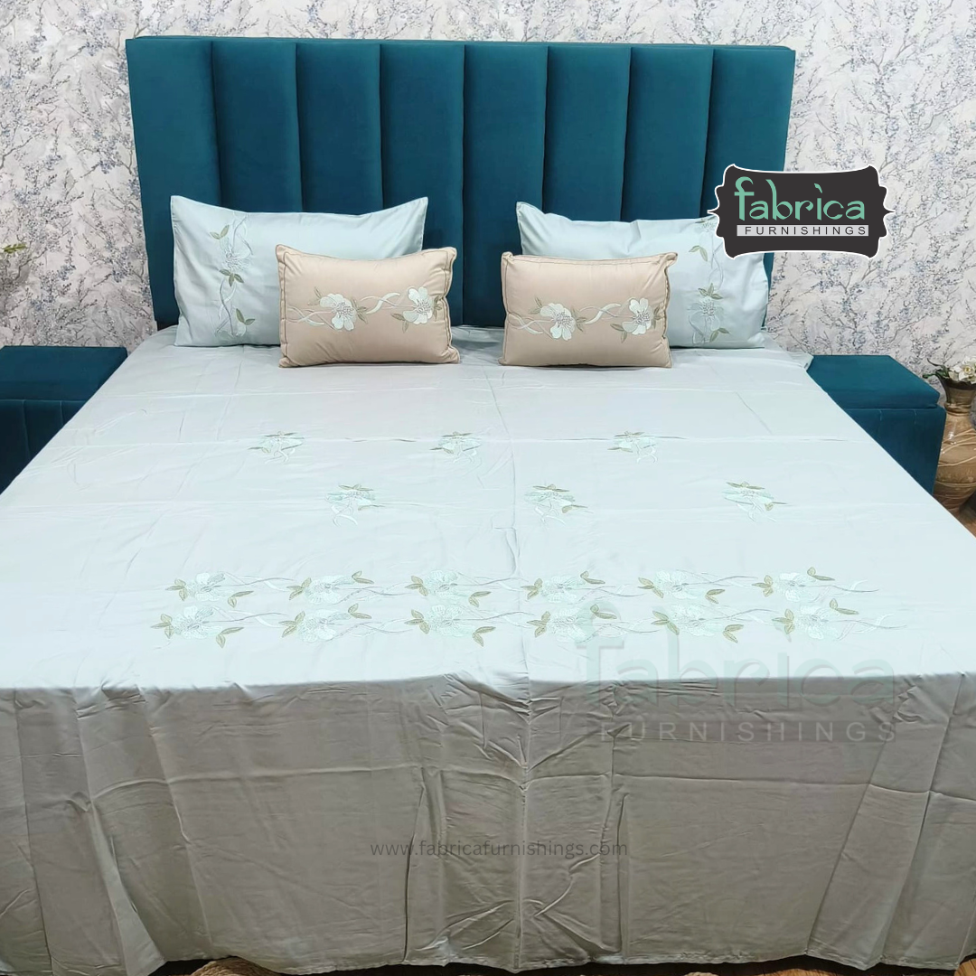 Monarch Designer Embroidered 5 Piece Bedding Set