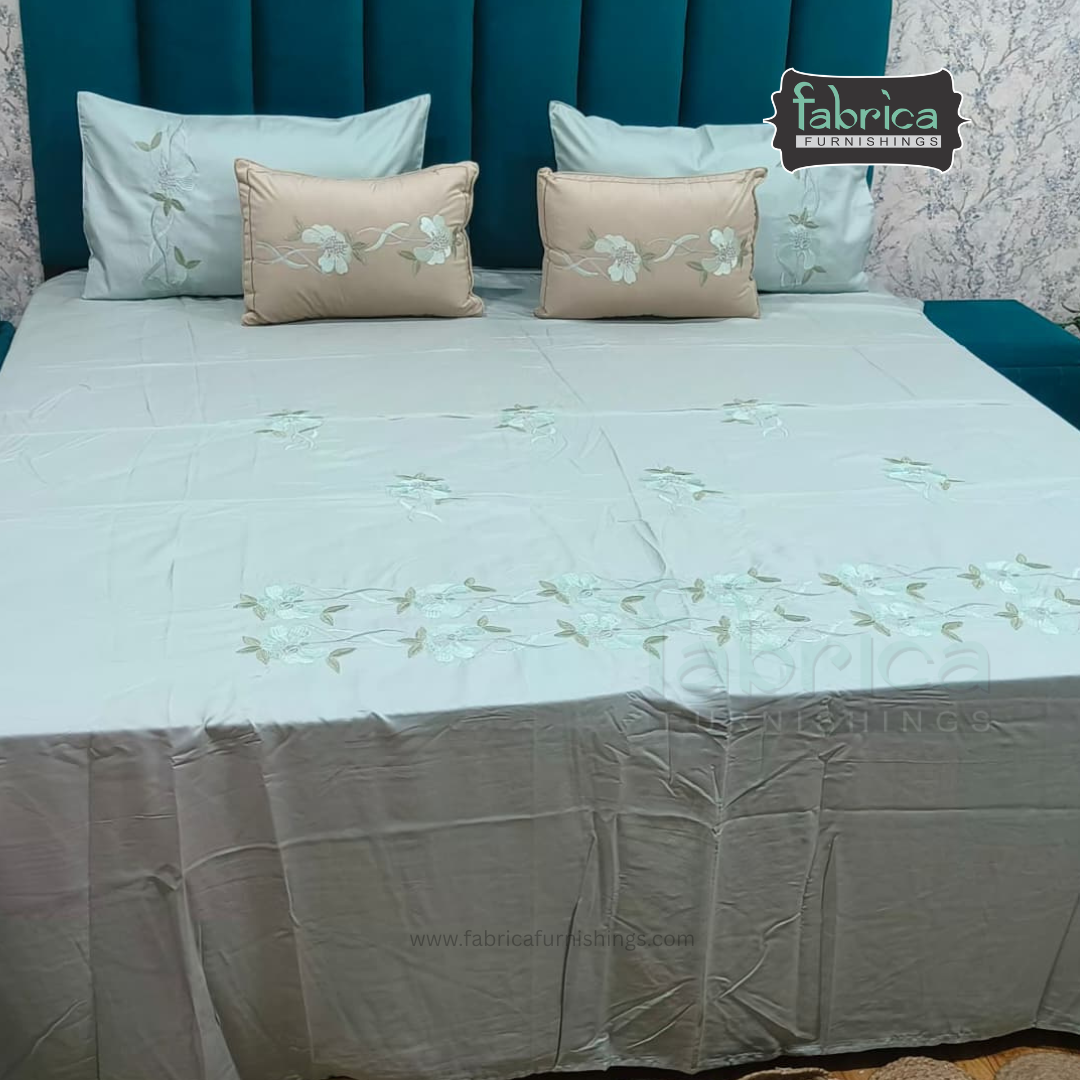 Monarch Designer Embroidered 5 Piece Bedding Set