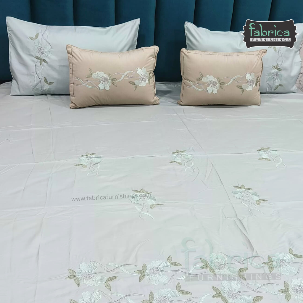 Monarch Designer Embroidered 5 Piece Bedding Set