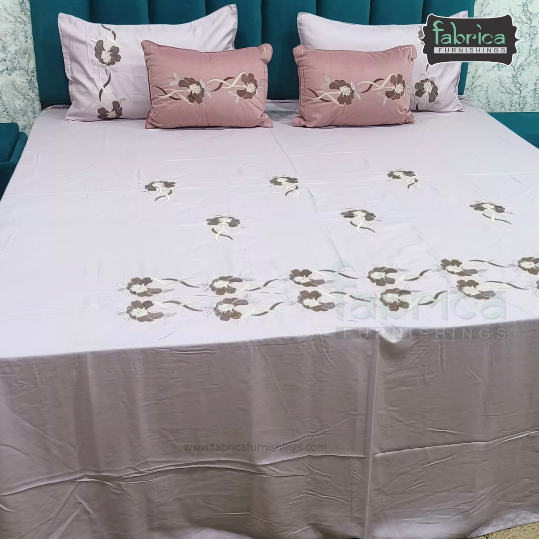 Monarch Designer Embroidered 5 Piece Bedding Set